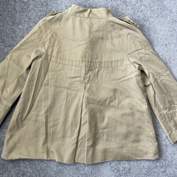 Zara Woman Jacket Womens Small Beige Khaki Casual Short Swing Buttons Chic Coat - Picture 9 of 9